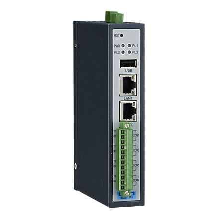 Communication IoT Gateway with WISE-PaaS/EdgeLink, LAN x2, Iso. RS-232/485 x4